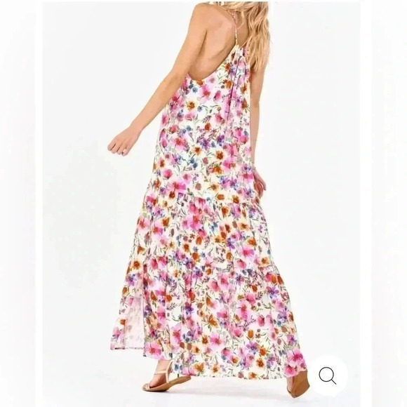 Dear John/Anthropologie Women's M Ryo Strap Halter Maxi Dress Garden Party NWT!! - Picture 2 of 16